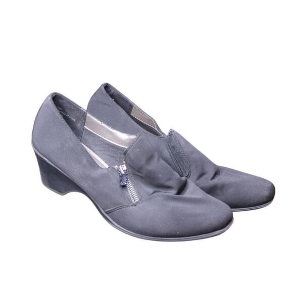 Coach And Four Fabric Comfort Heel Shoes Square Toe Chunky Heel 9.5 - Picture 3 of 6